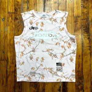 JT Racing Honda Tank Top Men's Large Realtree‎ Pink Tree Sleeveless Pullover